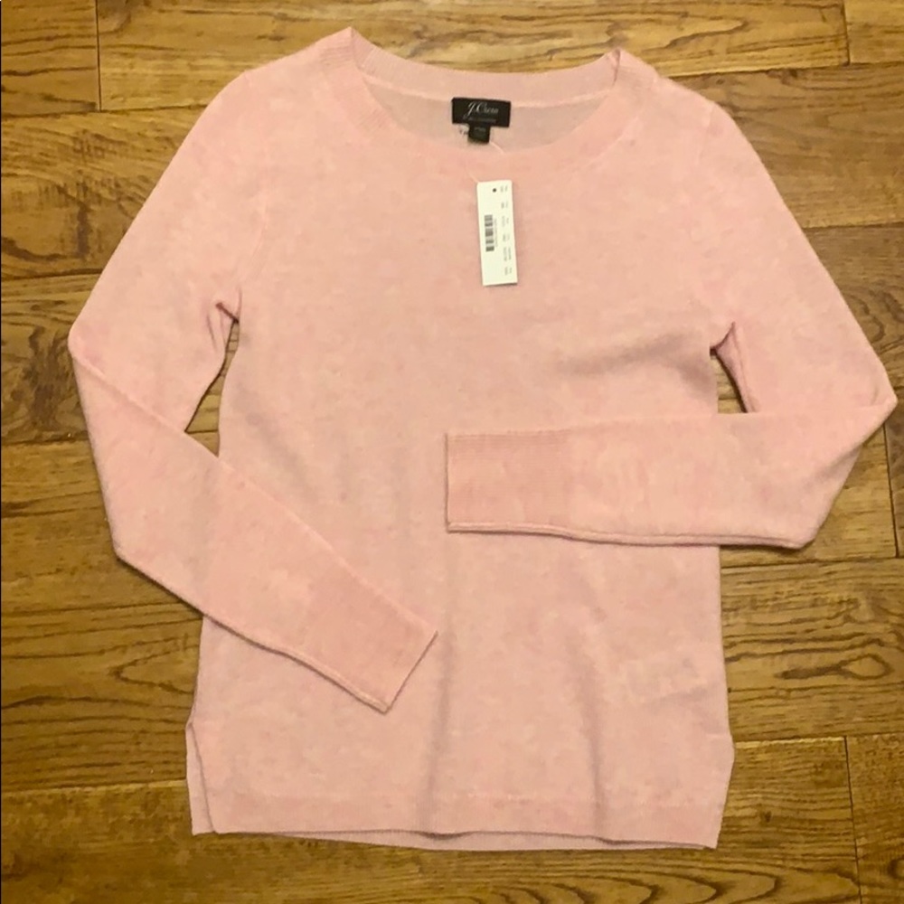 100% Cashmere sweater J Crew, XXS, NWT, light pink